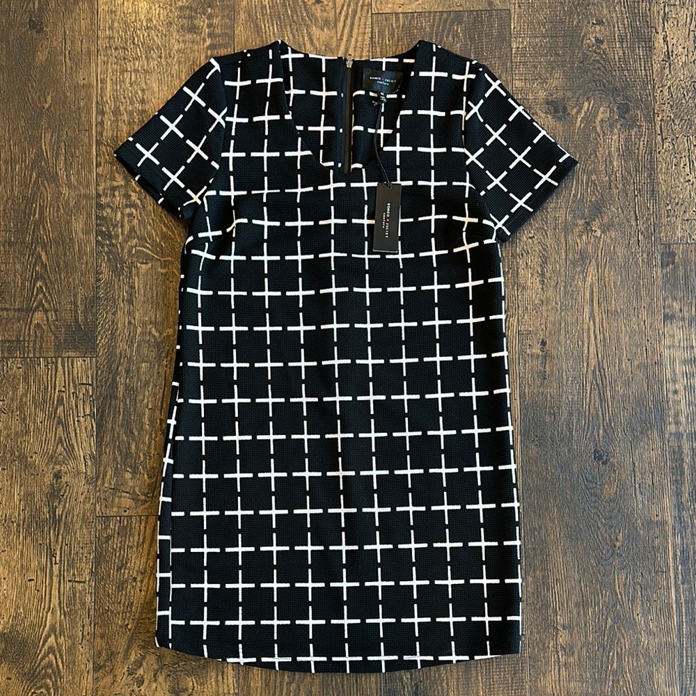 Romeo & Juliet Couture Black and White Grid Dress